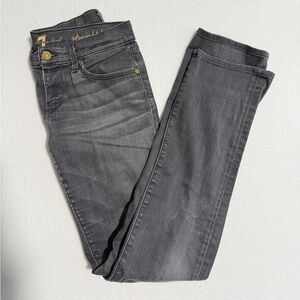 7 For All Mankind Size 26 Women's Charcoal Straight Leg Jeans